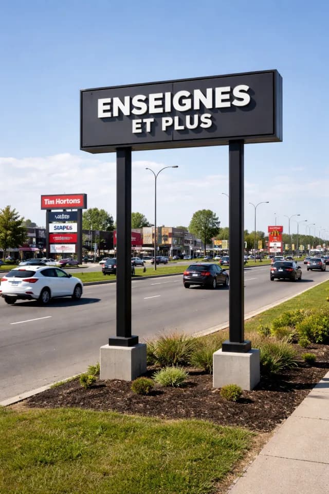 Enseignes sur pylône — day