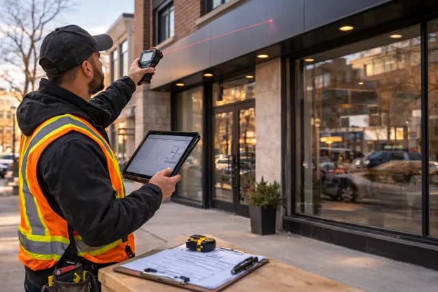 Arpentage et permis d'enseignes